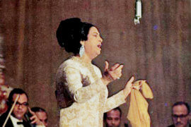 Umm Kulthum in 1968 (Photo: Wikimedia)
