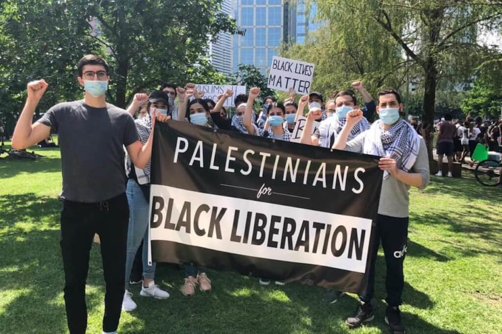 Palestinians in Houston, Texas joined a mass mobilization for Black liberation on Tuesday, 2 June 2020. (Photo: Palestinian Youth Movement.)