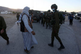 Israeli troops clash with the Palestinian demonstrators in the Jordan Valley during a protest against Israel's plan to annex parts of the West Bank, June 24, 2020. (Photo: Shadi Jarar'ah/APA Images)