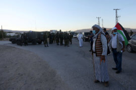 Israeli forces clash with the Palestinian demonstrators during a protest against Israel's plan to annex parts of the West Bank, in the Jordan Valley on June 24, 2020. (Photo: Shadi Jarar’ah/APA Images)