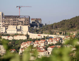 The Israeli settlement of Efrat within the Gush Etzion settlement bloc between the Palestinian cities of Hebron and Bethlehem in the West Bank on June 30, 2020. (Photo: Mosab Shawer/APA Images)