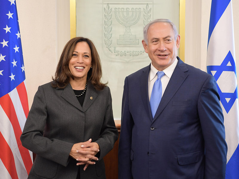 Prime Minister Benjamin Netanyahu meets with Senator Kamala Harris in Israel, November 20, 2017. (Photo: Amos Ben Gershom/GPO)