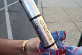 A Combined Tactical Systems teargas canister that was used in Philadelphia during Black Lives Matter protests in June 2020 (Photo: Munira Lokhandwala)