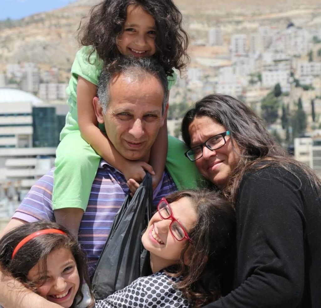 Neta Golan and her family in the West Bank. (Photo: Tamira Sawatzky)
