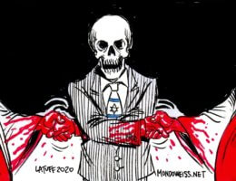 Israeli normalization with blood on their hands, by Carlos Latuff