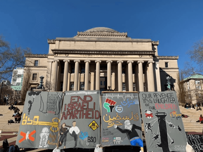 Photo: Columbia Students for Justice in Palestine Facebook page