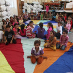 Palestinian children impacted by the war attend a group class as part of the United Nations community mental health programs in Gaza on August 2, 2014 in Jabalia in the north of Gaza. (Photo: Ezz al-Zanoun/APA Images)