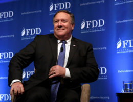 Then CIA Director Mike Pompeo arrives at the FDD National Security Summit in Washington, U.S., October 19, 2017. (Photo: REUTERS/Yuri Gripas)