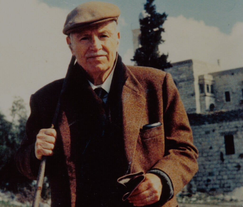 Gregory Farah on his yearly Christmas walk from Jerusalem to Bethlehem in 1973