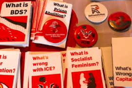 Literature table at the 2019 DSA national convention (Photo: Democratic Socialists of America)