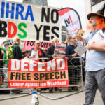 Pro-Jeremy Corbyn protestors gather outside Labour Party headquarters ahead of a National Executive Committee meeting on whether to adopt, in full, the IHRA (International Holocaust Remembrance Alliance) definition of antisemitism. (Photo credit: Ben Cawthra/Sipa USA)