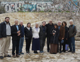 Group delegation of the Washington state chapter of Physicians for Social Responsibility in Bethlehem in March 2020. The author is center - 6th from left. (Photo: Maria Filippone)