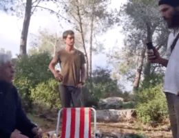 Israeli settlers harass a Palestinian family with Israeli citizenship having a picnic outside the village of Jibya in the West Bank on February 6, 2020. (Screenshot/YouTube)