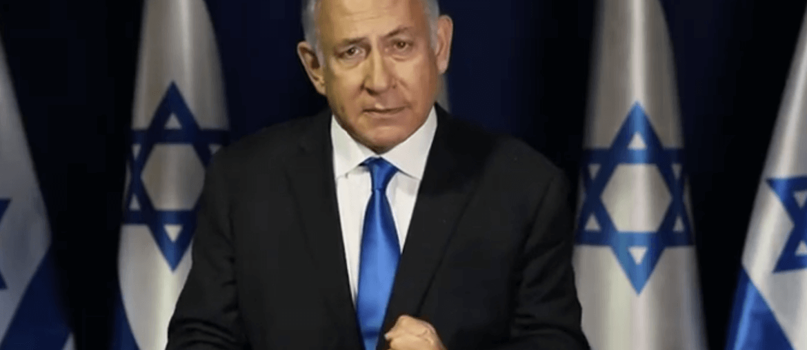 Screenshot from video released by the Israeli Prime Minister's office responding to the ICC's decision that investigations of alleged Israeli war crimes can move forward.