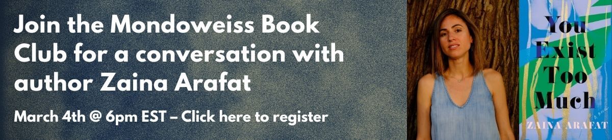 Join us for a conversation with author ZAINA ARAFAT