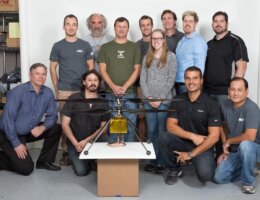 Loay (front row, second from right) with his team on the Ingenuity project.
