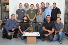 Loay (front row, second from right) with his team on the Ingenuity project.