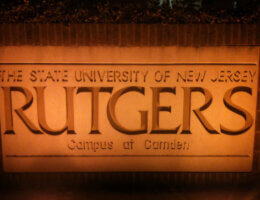 Sign at the entrance of Rutgers's Camdem, New Jersey campus (Photo: Flickr/Jersey Styles)