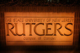 Sign at the entrance of Rutgers's Camdem, New Jersey campus (Photo: Flickr/Jersey Styles)