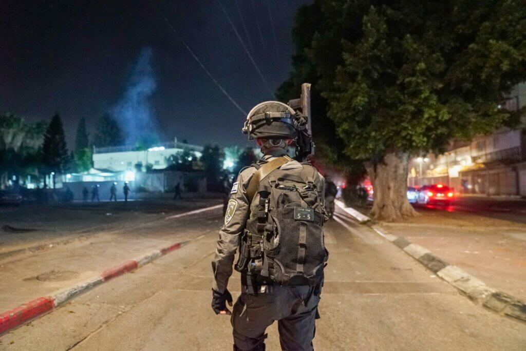 Israeli Border Police operating in the city of Lydda (Lod), May 11, 2021. (Photo: Twitter/@IL_police)