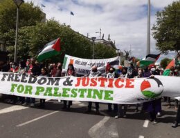 Ireland-Palestine Solidarity Campaign rally in Dublin in solidarity with Palestine as part of the Global Day of Action on May 23, 2021. (Photo: Twitter/ @ipsc48)