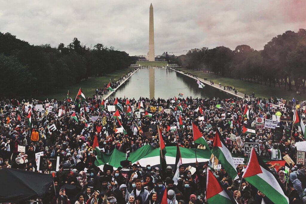 Palestine march DC Photo: Nuha Maharoof / IG (sri.lankan)