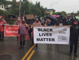 Members of the Seattle Education Association rally in support of the Black Lives Matter movement (Photo: Darrin Hoop)