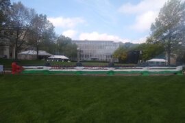 Pro-Palestinian mural at Carnegie Mellon University