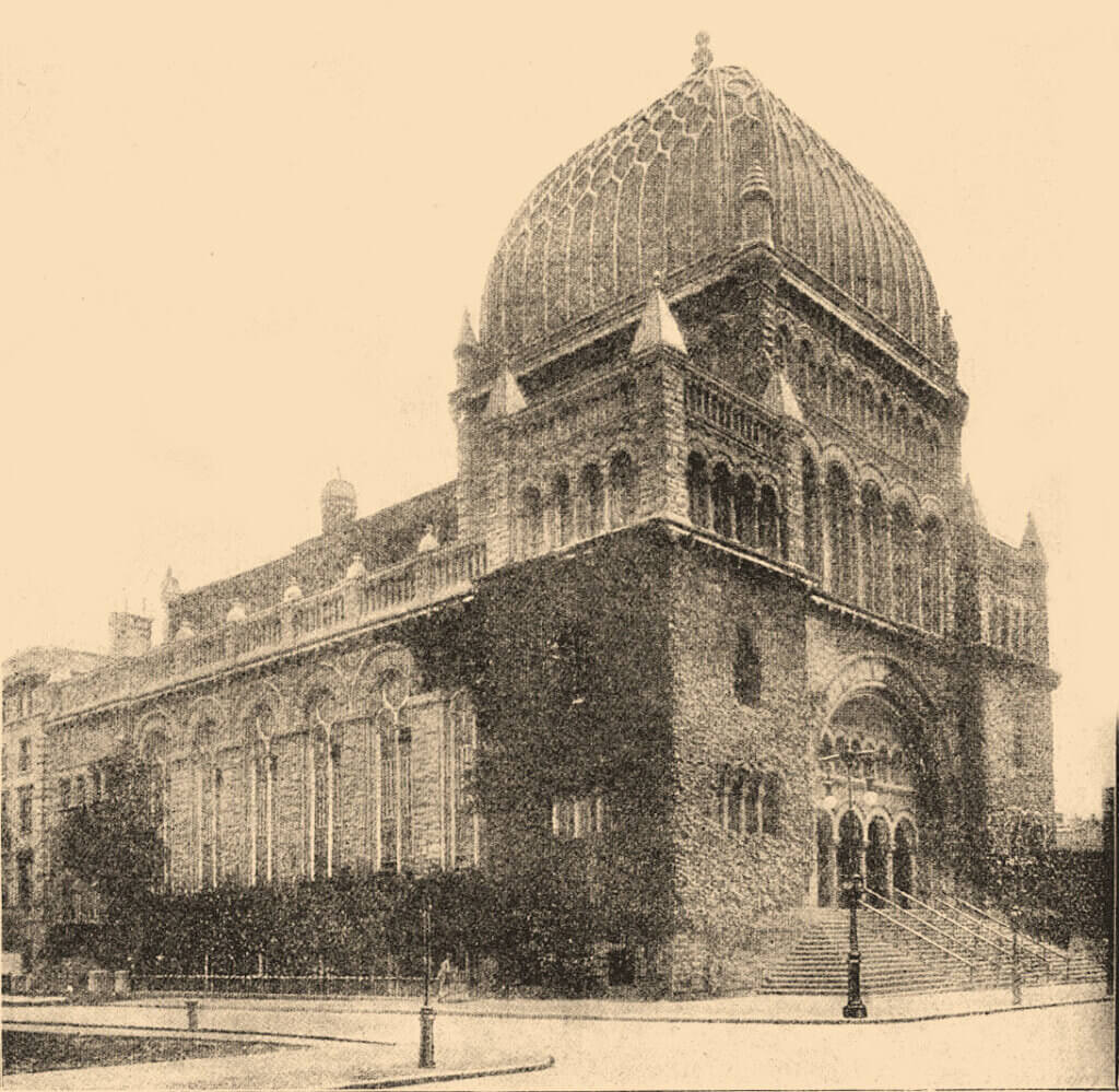 Temple Beth-El building, 1891-1947. (Public domain, unknown photographer)