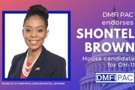 Democratic Majority for Israel announcing its endorsement of Shontel Brown on February 16, 2021. (Image: Twitter)