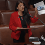 Rashida Tlaib calls Israel an apartheid state during deliberations on spending $1 billion for Israeli military program, Iron Dome. Sept. 23, 2021. (Image: Screenshot)
