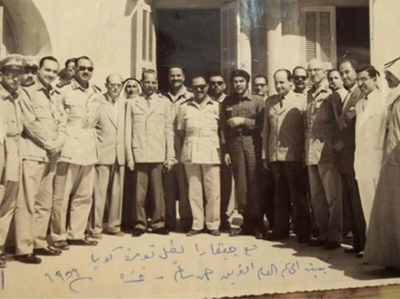 Che Guevara visiting the Gaza Strip in 1955. (Photo via Palestine Land Society)