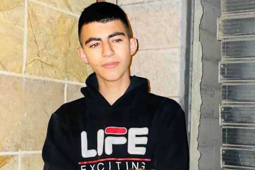Mohammad Nidal Mousa, 15, was shot and killed by a private Israeli security guard on December 6th, 2021. (Photo: DCIP)