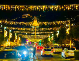 Thousands of Palestinian and Jewish residents enjoy the holiday seasons during Christamas celebrations in the German Colony, Haifa.