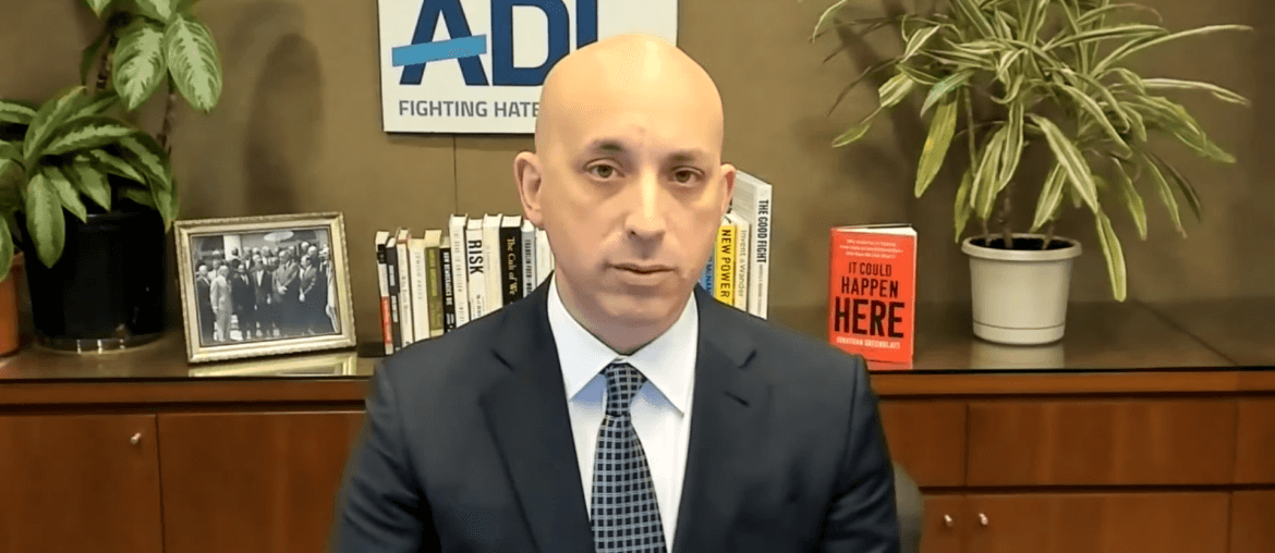 Jonathan Greenblatt of the ADL in January 2022. Screenshot from ADL video.