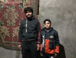 Arafat Sarsak and his son Mohanad