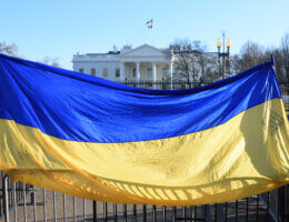 Protest against the war in Ukraine in front of the White House, February 27, 2022 (Photo: Amaury Laporte/Flickr)