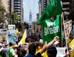The Sierra Club marching in the San Francisco Rise for Climate, Jobs, and Justice march in 2018 (Photo: Austin Price/Sierra Club)