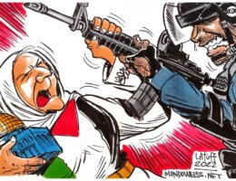 Cartoon by Carlos Latuff.