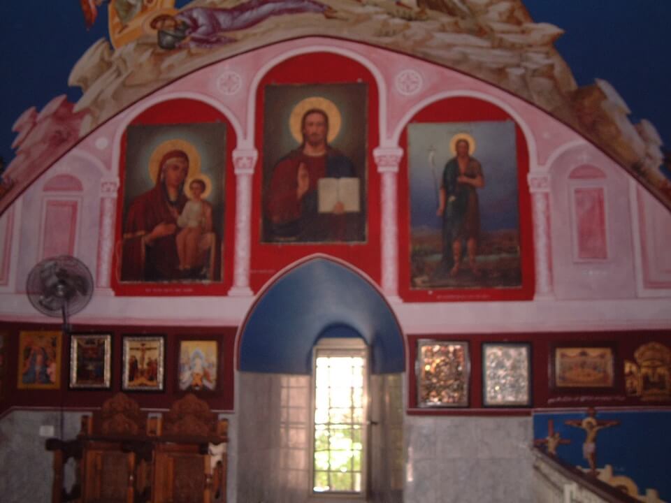 Inside the Church of Saint Porphyrius, Gaza