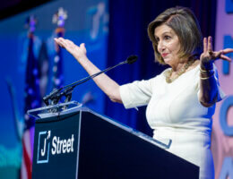 Nancy Pelosi addressing the 2019 J Street Conference: Rise to the Moment, in Washington, DC on October 28, 2019. (Photo: J Street)