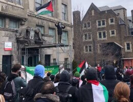 A photo shared by the organization Solidarity for Palestinian Human Rights McGill on social media, (Photo: Facebook/SPHR McGill)