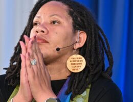 A photo shared on social media of the Rev. Shavon Starling-Louis who served as the Co-Moderator of the 225th Presbyterian Church (USA) General Assembly. (Photo: Twitter/@presbyGA)