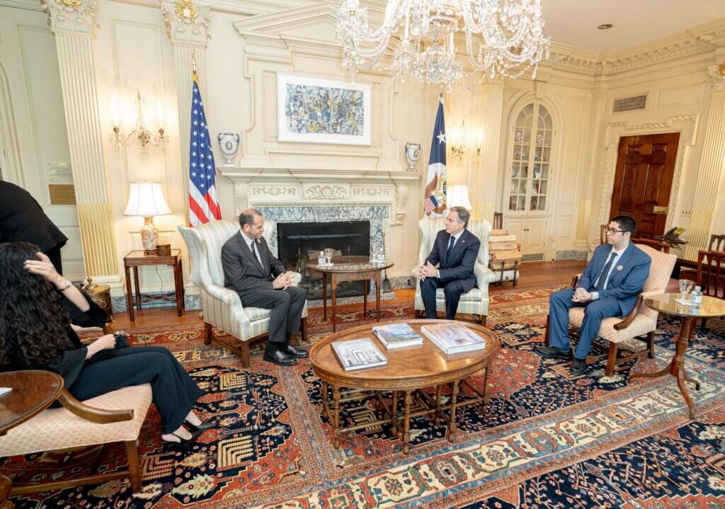 US Secretary of State Antony Blinken meeting with the family of Shireen Abu Akleh on July 26, 2022. (Photo: Twitter/@SecBlinken)