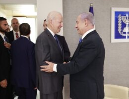 Biden and Netanyahu meet, in Israel, July 14, 2022. Photo by Israeli Government Press Office.
