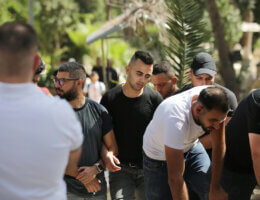 Palestinians bury Sa'ed Al-Koni, who was shot dead by Israeli forces in the West Bank city of Nablus on September 25, 2022. (Photo: Shadi Jarar'ah/APA Images)