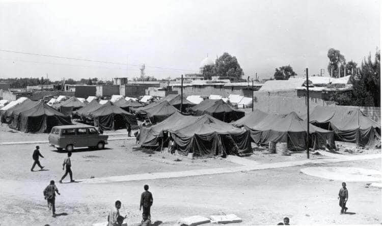 Refugee camp in Gaza after 1948
