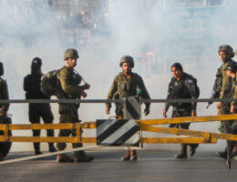 Israeli army forces near the Hawara checkpoint in the northern West Bank October 4, 2022. (Credit Image: Nasser Ishtayeh/SOPA Images via ZUMA Press Wire/APAIMAGES)
