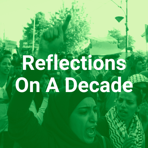 Mondoweiss' Reflections on a Decade is a series of personal narratives by Palestinians who participated in a youth movement that attempted to redefine Palestinian politics in the wake of the Arab uprisings.