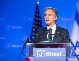 Secretary of State Antony Blinken addressing the 2022 J Street national conference. (Photo: J Street/Twitter)